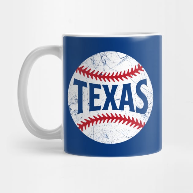 Texas Retro Baseball - Blue by KFig21